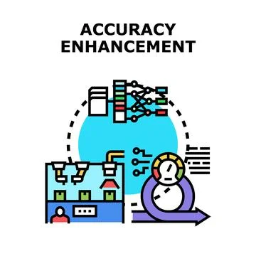 Accuracy enhancement concept for data quality improvement Stock Illustration