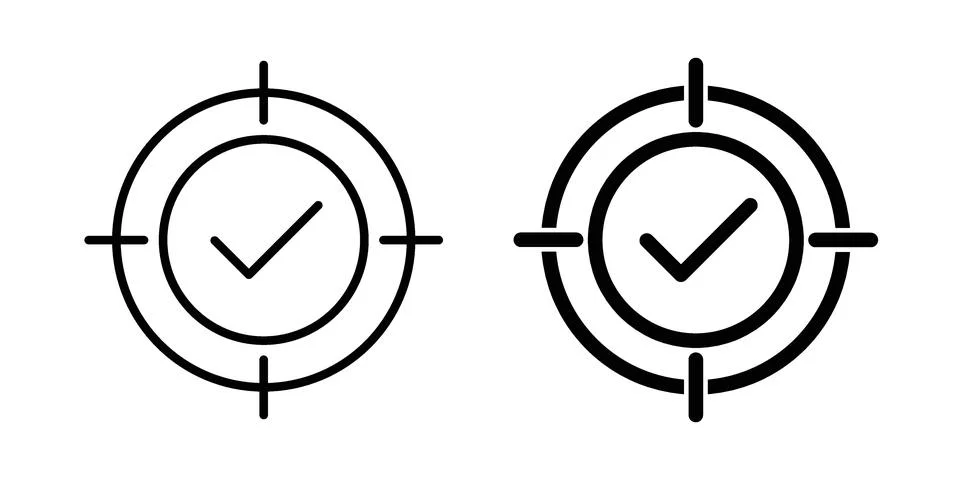 Accuracy icon graphic element. web icon set Stock Illustration