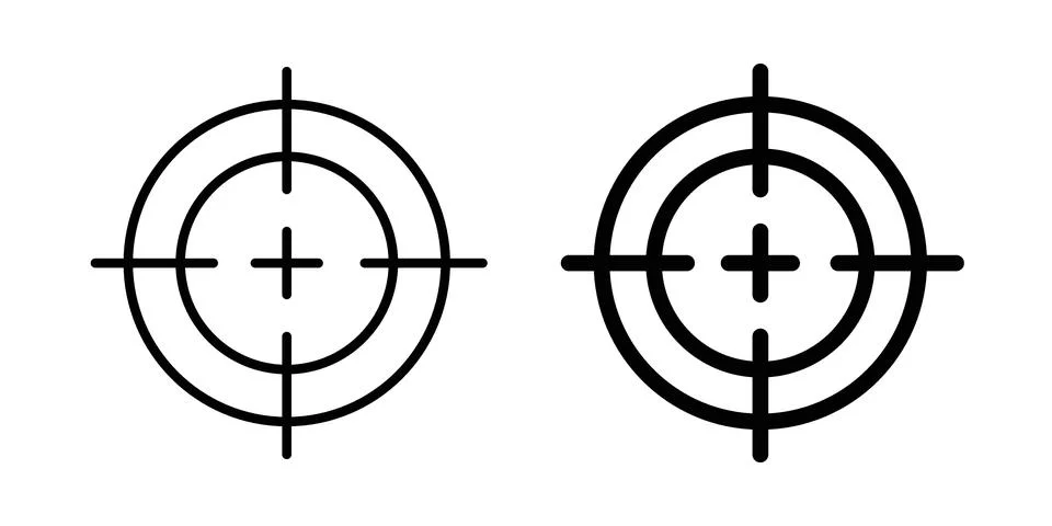 Accuracy icon set, collection of vector icons Stock Illustration