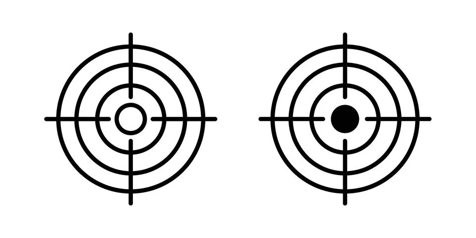 Accuracy icon set. Vector EPS 10 Illustrazione stock