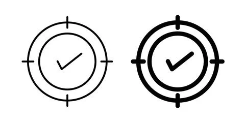 Accuracy icon symbol. Flat Vector illustration Stock Illustration