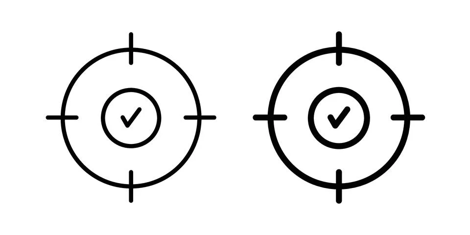 Accuracy icon vector design illustrations Stock Illustration