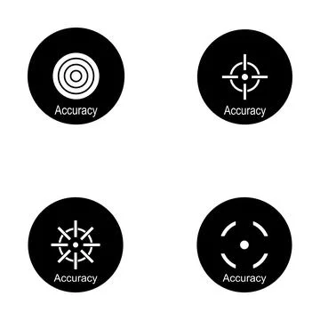 Accuracy icon vector Stock Illustration