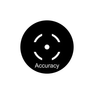 Accuracy icon vector Stock Illustration