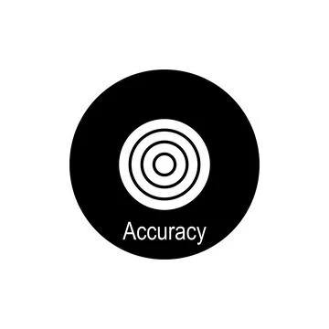 Accuracy icon vector Stock Illustration