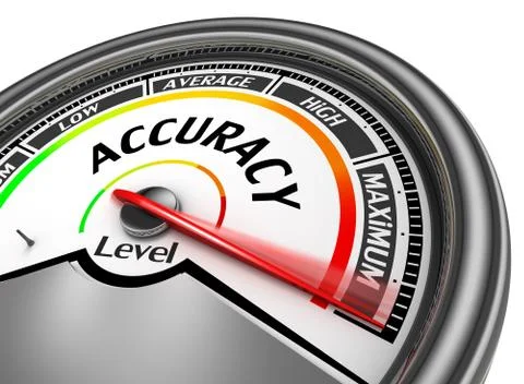 Accuracy level conceptual meter indicate maximum Stock Illustration