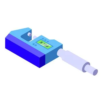 Accuracy micrometer icon isometric vector. Digital equipment Stock Illustration