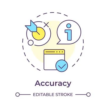 Accuracy multi color concept icon Stock Illustration