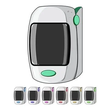 Accuracy pulse oximeter cartoon vector graphic Stock Illustration