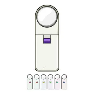 Accuracy reading magnifier cartoon vector graphic Stock Illustration