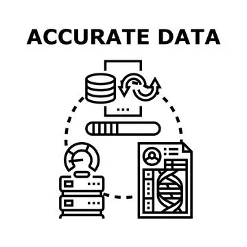 Accurate data organizing scientific research information Stockillustratie