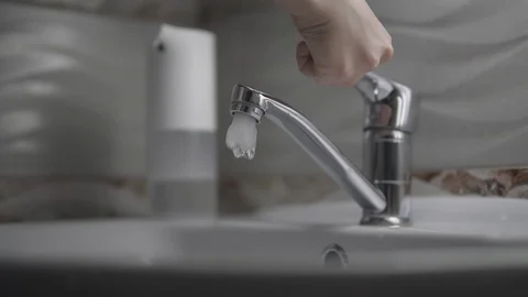 Accurate hand-washing with soap during pandemic coronavirus covid-19 and SARS Stock Footage 127817563