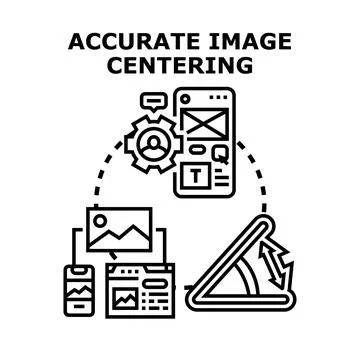 Accurate image centering for digital content development 스톡 일러스트