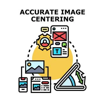 Accurate image centering for digital content development Stockillustratie