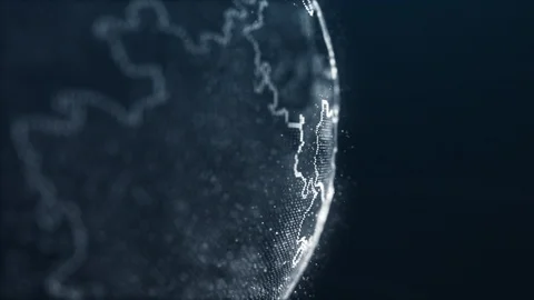 Accurate Moon Map in Futuristic Style Stock Footage 99871848