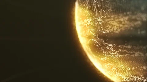 Accurate Planet Jupiter Map in Digital Style Stock Footage 100024258