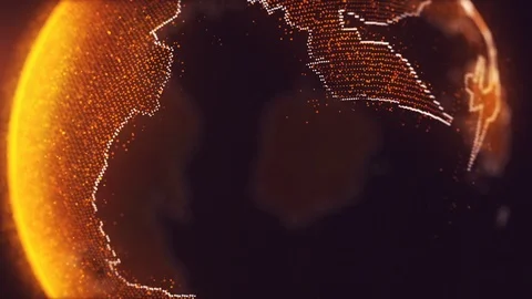 Accurate Planet Mars Rotating Sci Fi Style Stock Footage 99770630