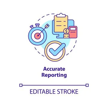 Accurate reporting concept icon イラスト素材