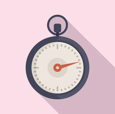 Accurate stopwatch icon flat vector. Watch timer Stock Illustration