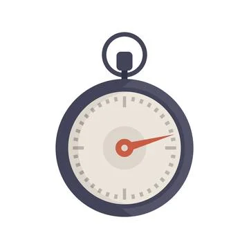 Accurate stopwatch icon flat vector. Watch timer Stock Illustration