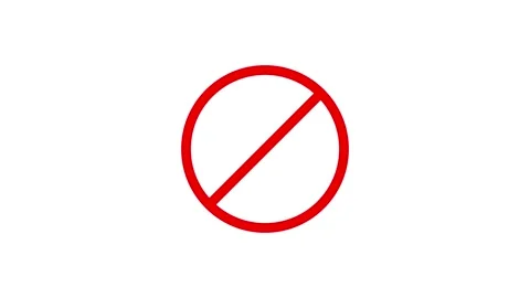 Accusation ban icon on. warning stop attention symbol on white background. .. Stock Footage 327716565