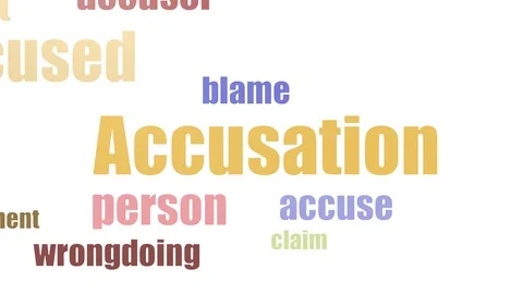 Accusation Tag Cloud Animated Isolated On White 스톡 동영상 103094154