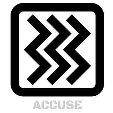 Accuse concept icon on white Stock Illustration