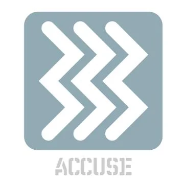 Accuse concept icon on white Stock Illustration