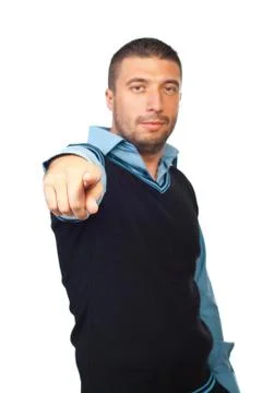Accuser man indicate to you 스톡 사진