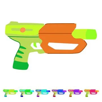 Accustrike nerf gun toy vector cartoon graphic Stock Illustration