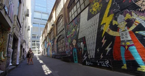 ACDC lane Melbourne Stock Footage 85216567