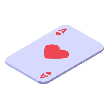 Ace card icon isometric vector. Poker deck Stock Illustration