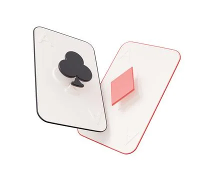 Ace card poker 3d render minimal creative gambling illustration Illustration