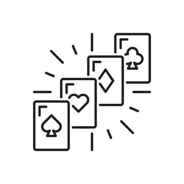 Ace card suit icon vector, playing card symbol Stock Illustration