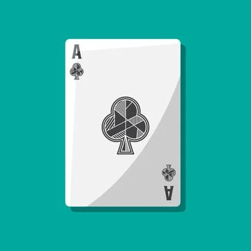 Ace Clover Card Stock Illustration