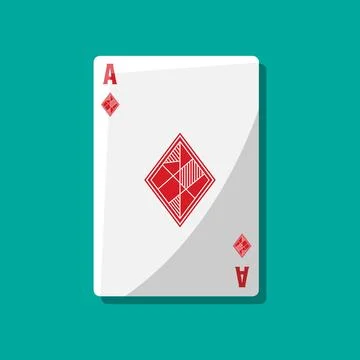 Ace Diamond Card Stock Illustration