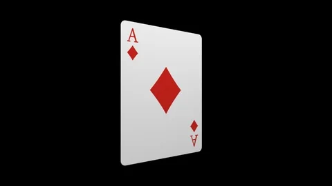 Ace diamond motion with alpha Stock Footage 95318991