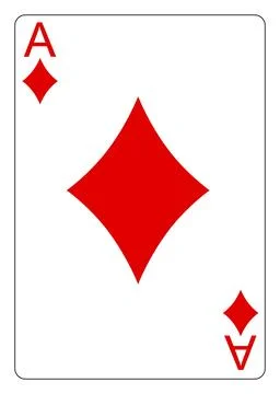 Ace of Diamonds playing card, classic vector design Stock Illustration