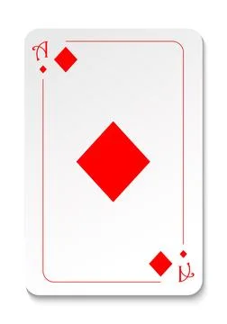 Ace of Diamonds. Strict simple playing card design Stock Illustration