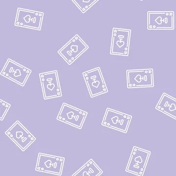 Ace game line seamless pattern Illustrazione stock