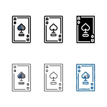 Ace game variations color icon vector Stock Illustration