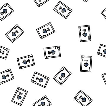 Ace game vector seamless pattern 库存插图