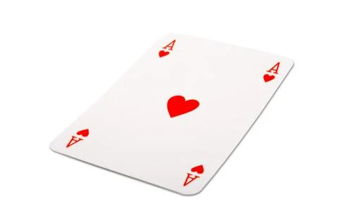Ace of hearts with clipping path Stock Photos