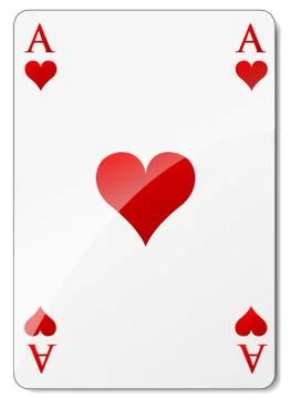 Ace of hearts Stock Illustration