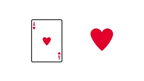 Ace of Hearts Reveal Stock Footage 335631117