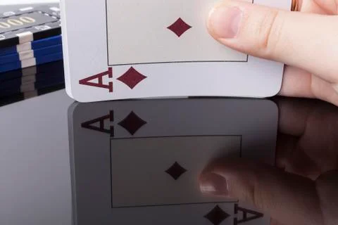 Ace with reflection Stock Photos