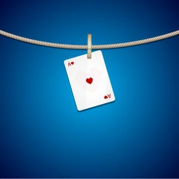 Ace on rope Stock Illustration