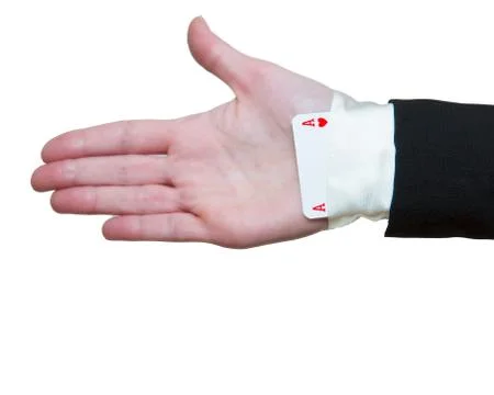 Ace up the sleeve Stock Photos