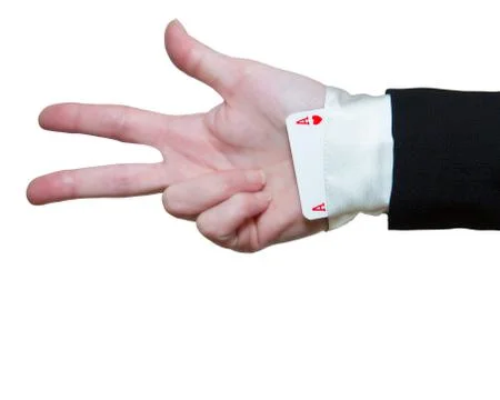 Ace up the sleeve Stock Photos