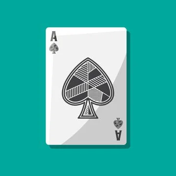 Ace Spade Card Stock Illustration